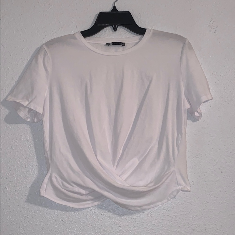 Zara White Cropped Top